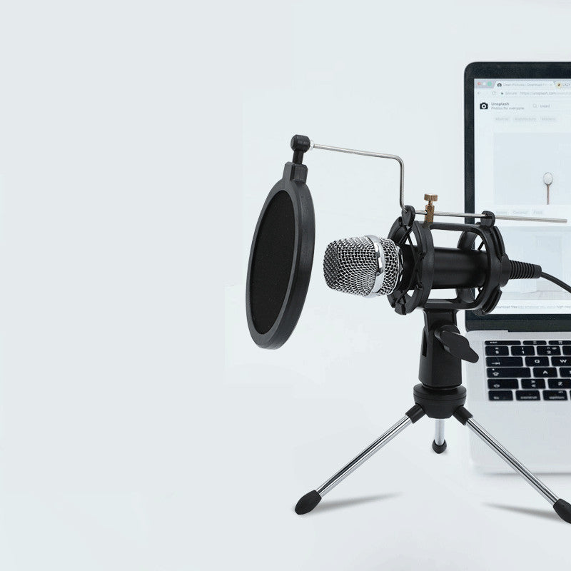 Mini Mobile Computer Live Broadcast With Stand Microphone Aluminum Marquezshop