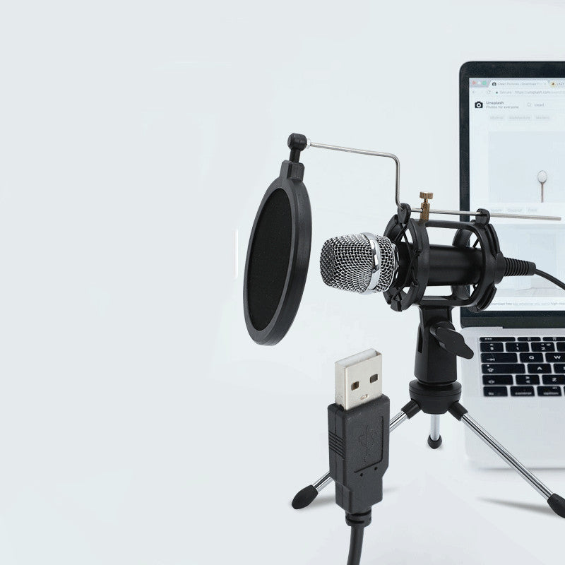 Mini Mobile Computer Live Broadcast With Stand Microphone Aluminum Marquezshop